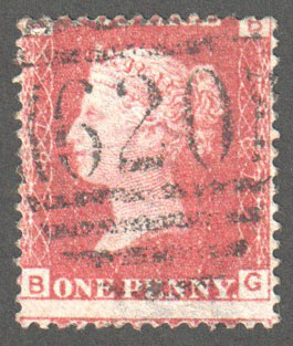Great Britain Scott 33 Used Plate 87 - BG - Click Image to Close